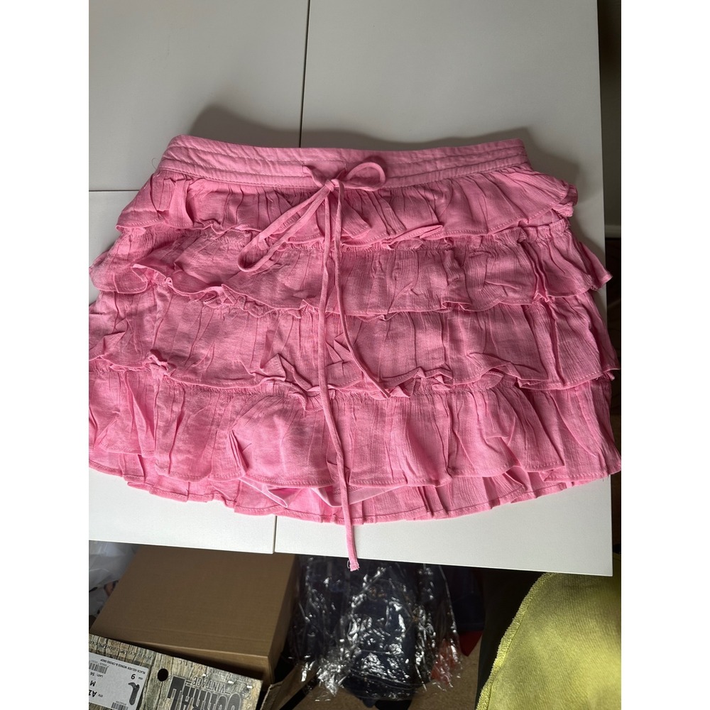 Love Tree Tiered Ruffle Skirt Womens Medium Pink Coquette Mini Skirt